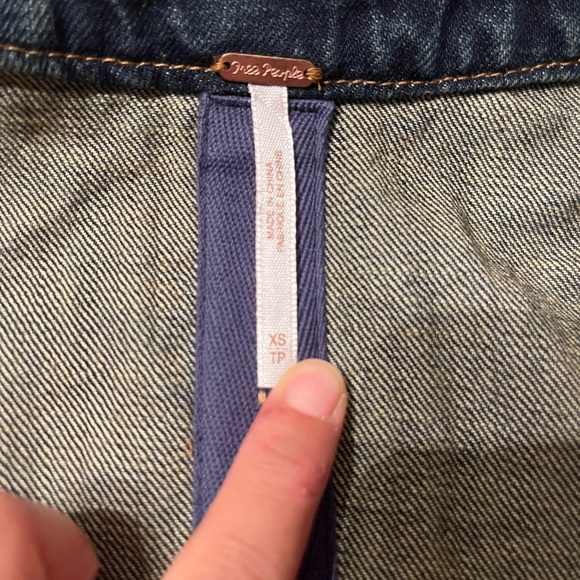 NWT Free People Vest Denim Micro Navy Extra Small - Picture 4 of 7